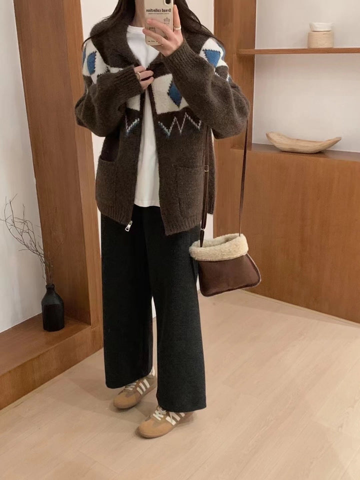 【outer】ファスナーニットカーデ　M26357