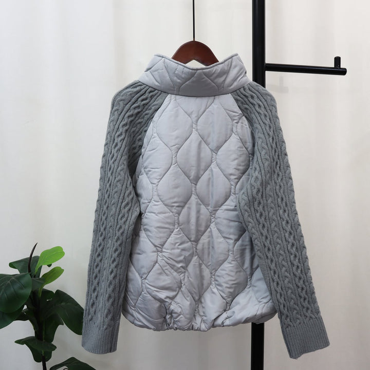 【outer】棉コートドッキングニットカーデ　M18242