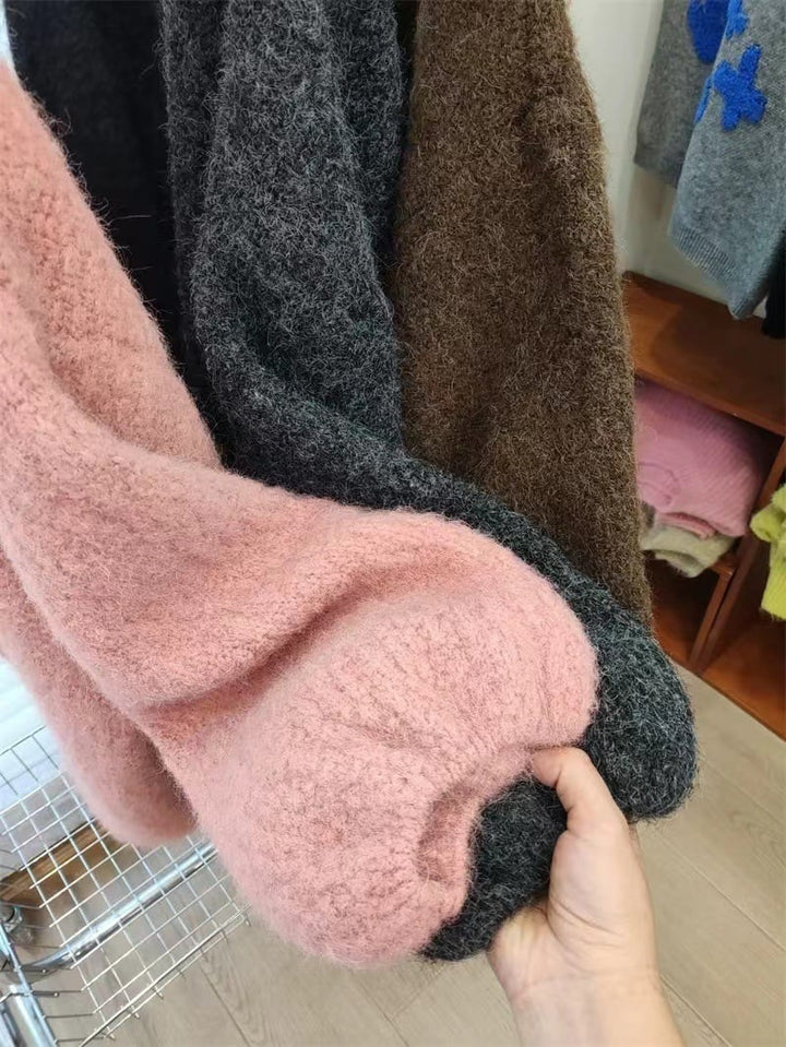 【outer】裹起毛ニットカーデ　M26538