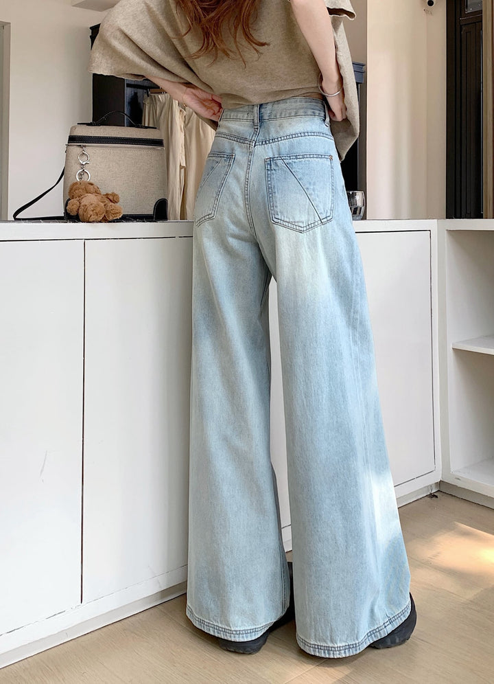 【bottoms】デニムワイドパンツ　M29830