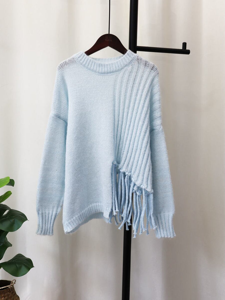 【tops】クルーネックニットセーター　M18509