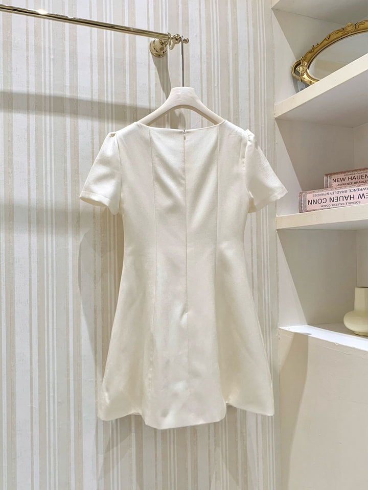 【dress】ラインストーンAラインワンピース Q8760