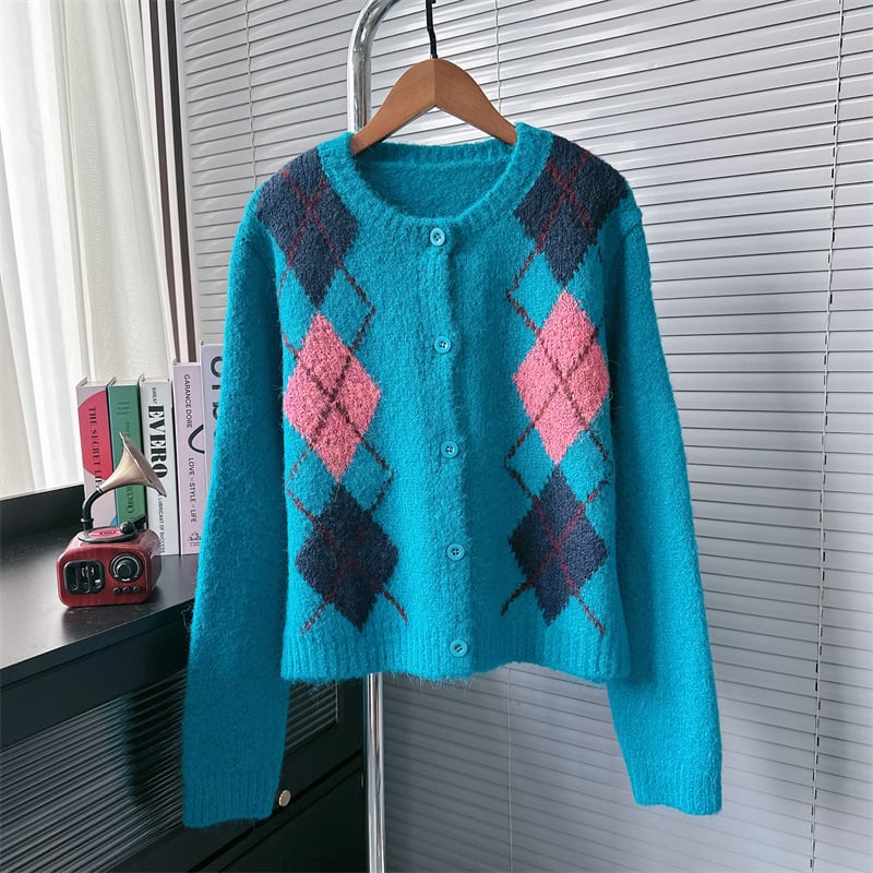 【outer】クルーネックニットカーデ　M26478