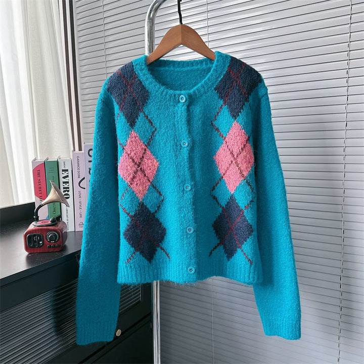 【outer】クルーネックニットカーデ　M26478