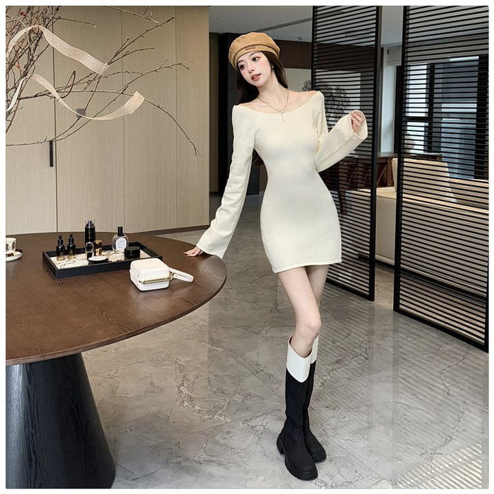 【dress】バックレスニットワンピース　M28110