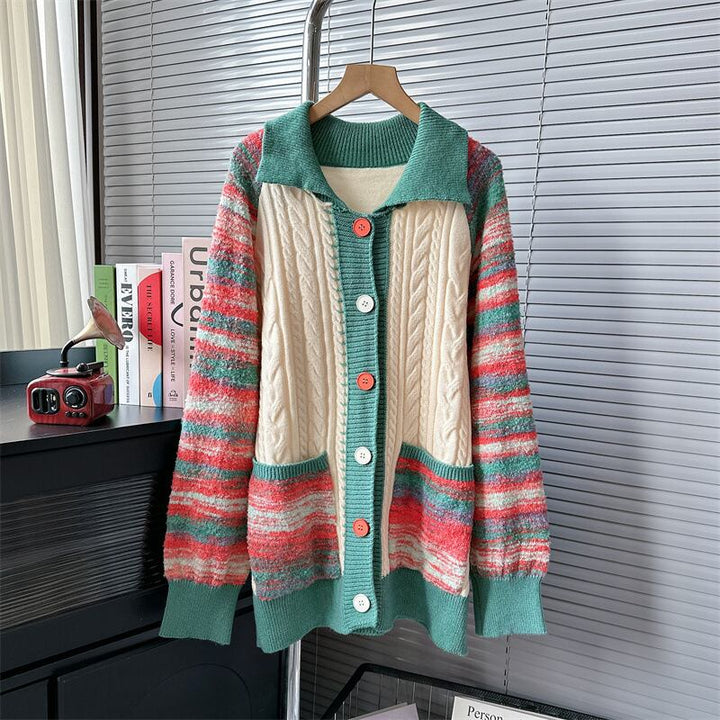 【outer】ドッキングニットカーデ　M19053