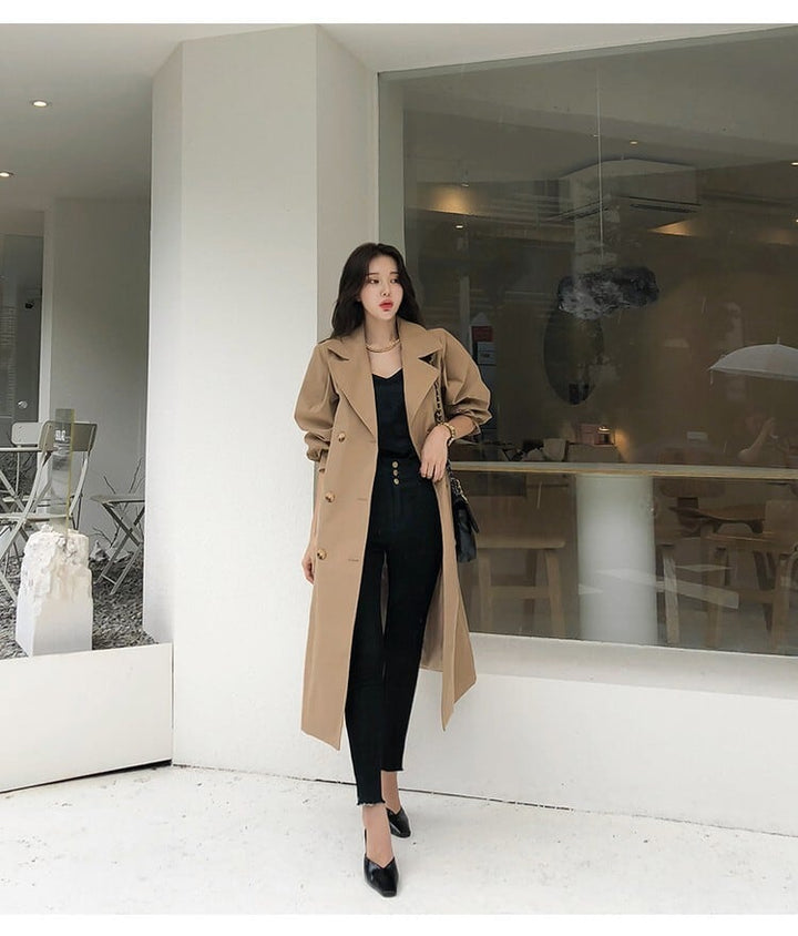 【outer】Vネックトレンチコート　M27445