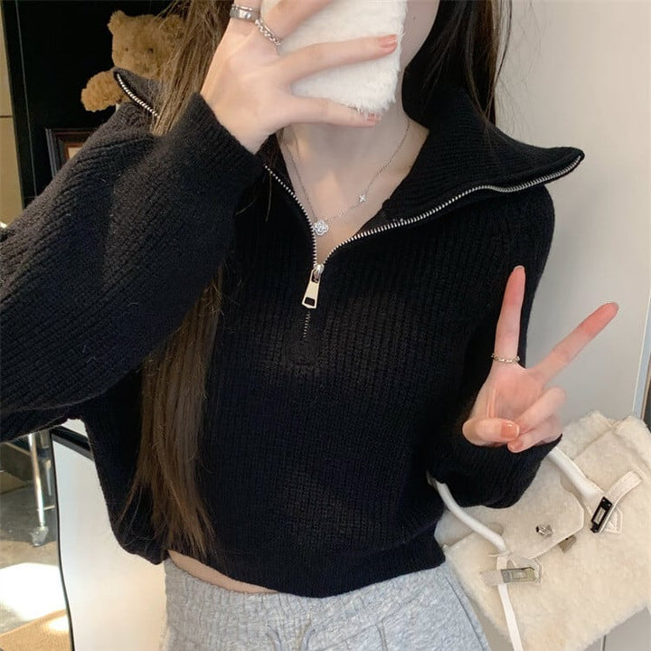 【tops】ファスナーニットセーター　M28416