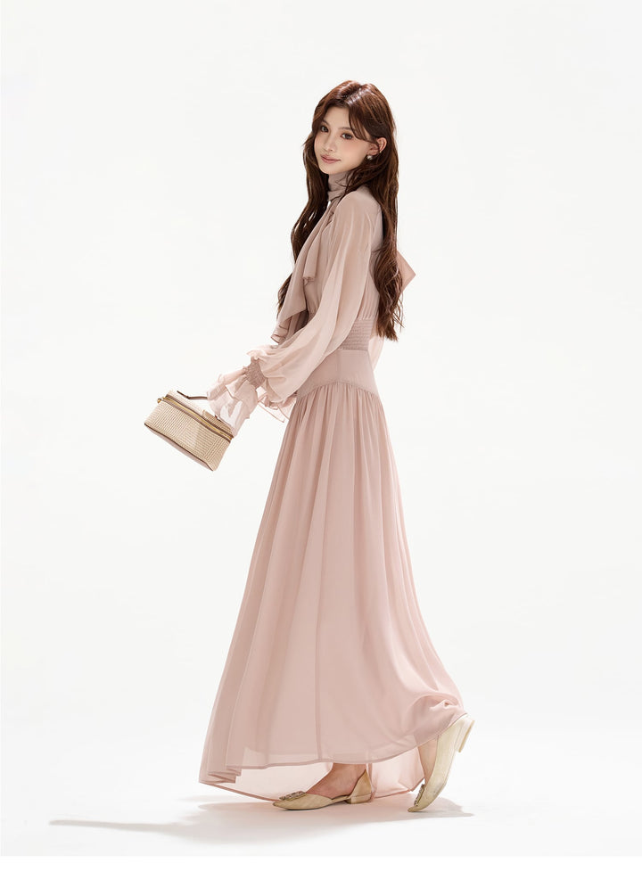 【dress】ボウタイロングワンピース　N3492