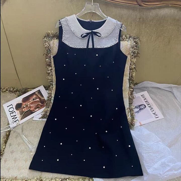 【dress】ビジューノースリーブワンピース　M30039