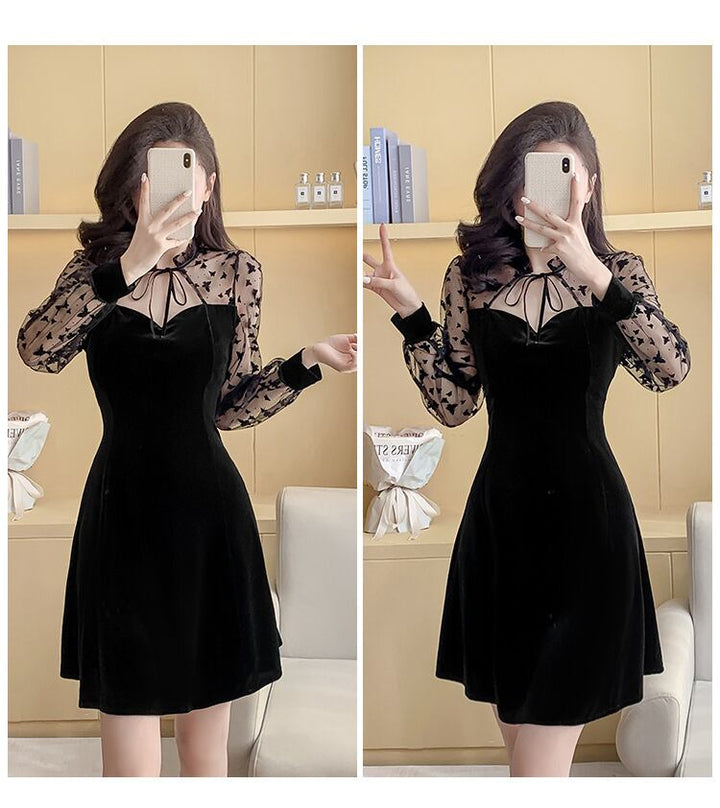 【dress】チュールコンビデートワンピース　M28736