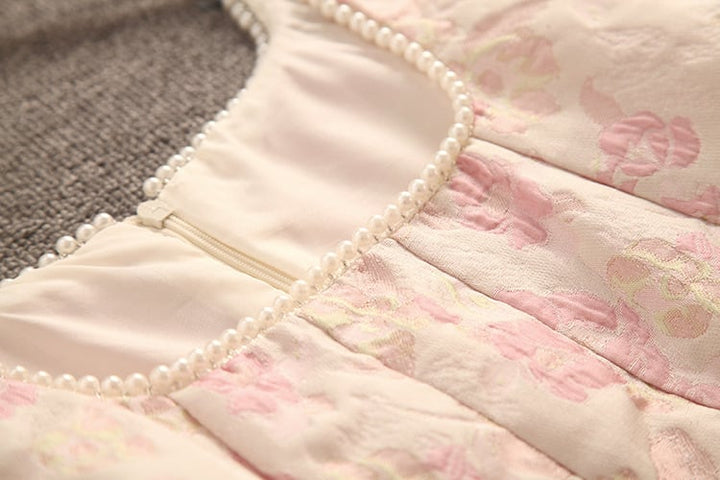 【dress】美人度アップパフスリーブデートワンピース着瘦せ　M16896