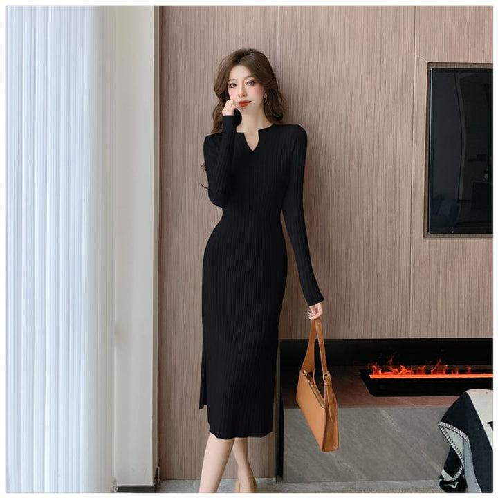 【dress】早い者勝ちエレガントニットワンピース　M17567