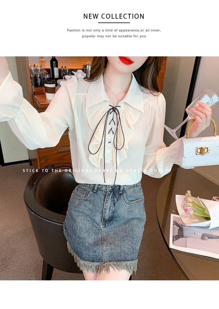 【tops】優しい雰囲気スウィートシャツトップス　M17603