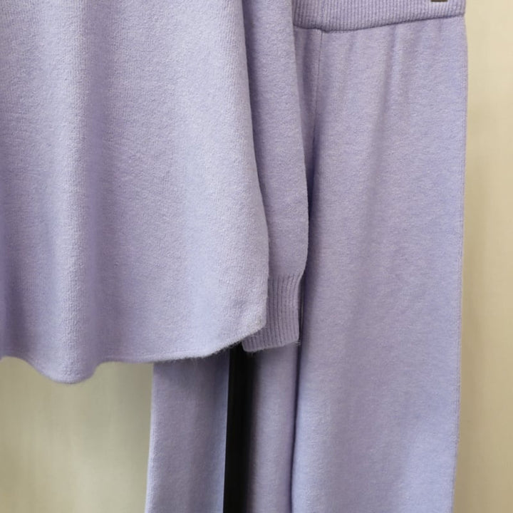 【set】ニットセーター+ワイドパンツセット　M26708