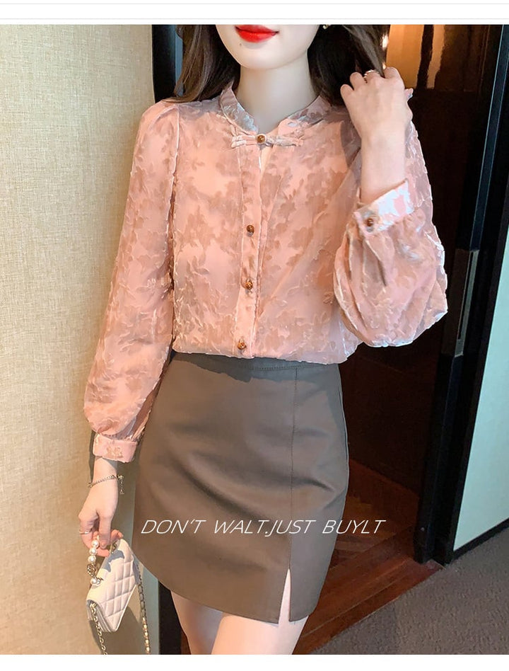 【tops】シャツブラウス　M29450