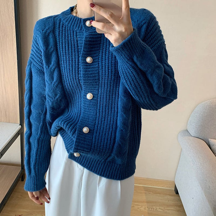 【outer】クルーネックニットカーデ　M26718