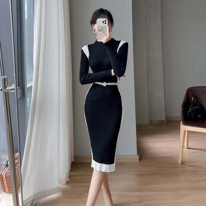 【dress】知的で品の良い♡エレガントニットワンピース　M17529
