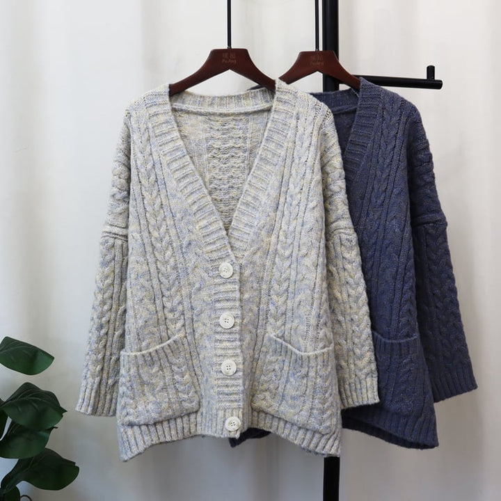 【outer】Vネックニットカーデ　M25702