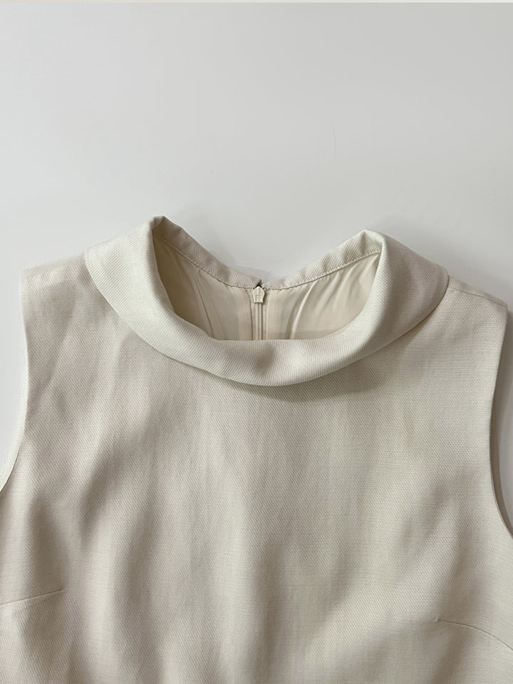 【dress】ベルト付きノースリーブミニワンピース Q8669