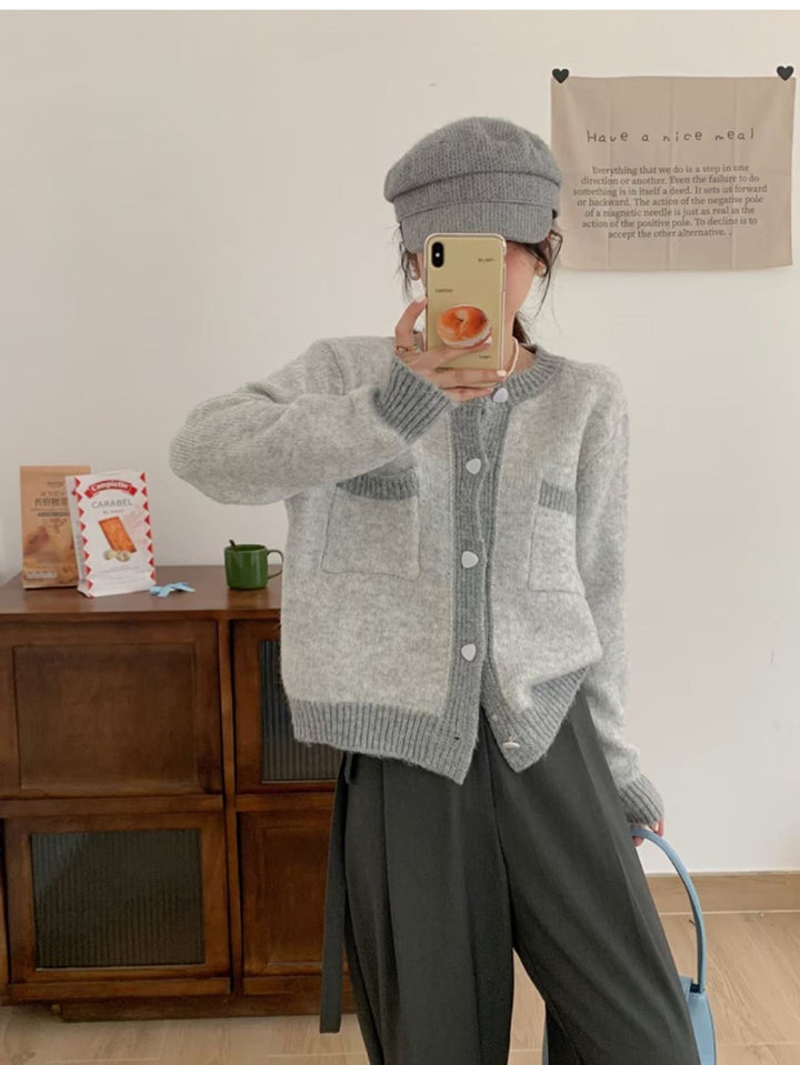 【outer】クルーネックニットカーデ　M17985