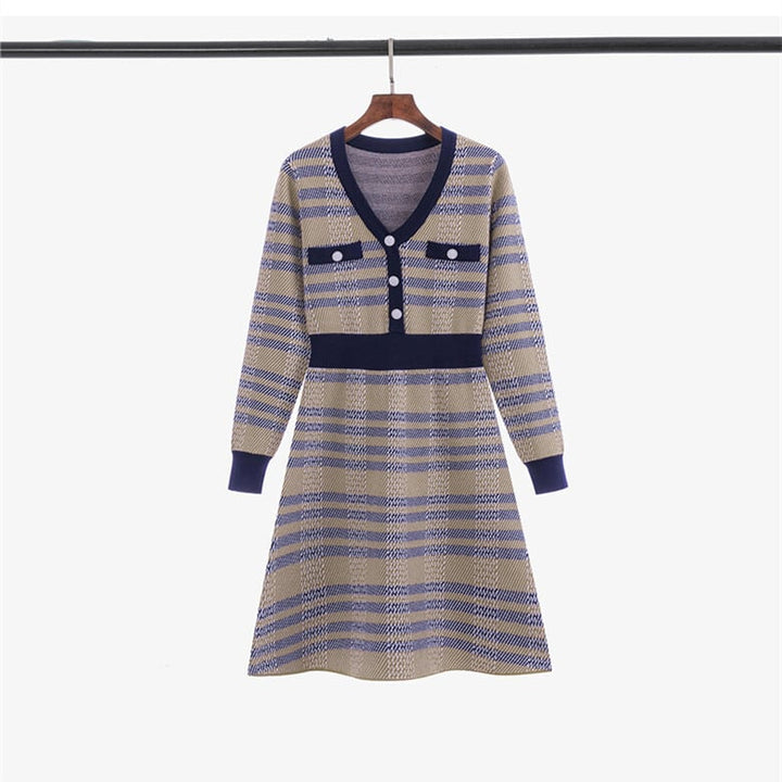 【dress】Vネックワンピース　M25463