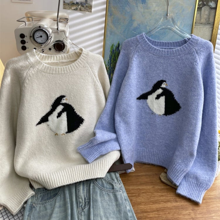【tops】クルーネックニットセーター　M26613
