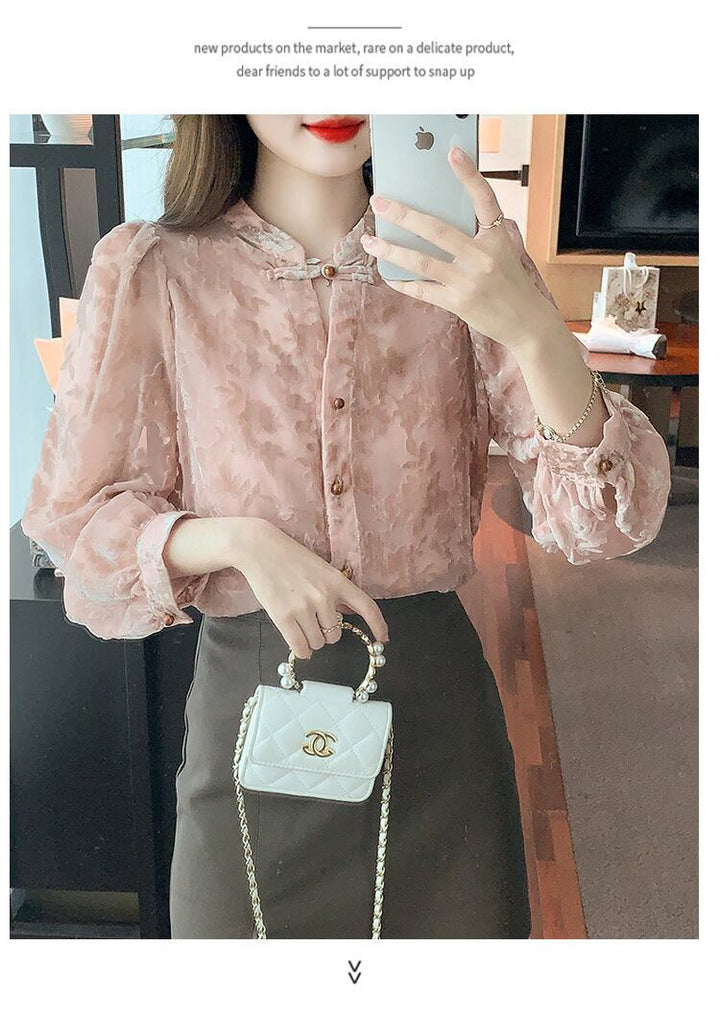 【tops】シャツブラウス　M29450