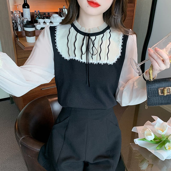【tops】チュールシャツトップス　M20997