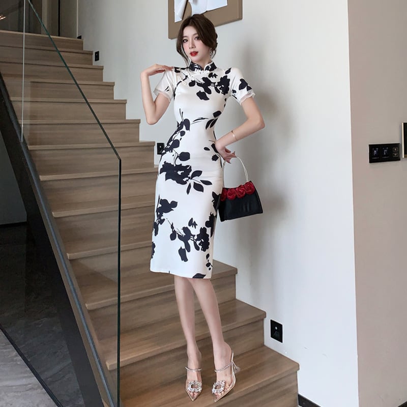 【dress】女性力を高める～プリントデートワンピース　M17192