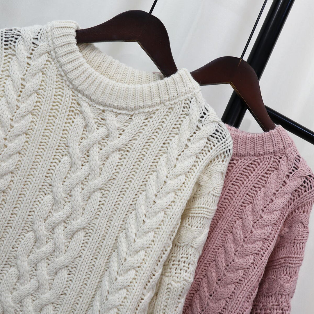 【tops】クルーネックニットセーター　M18787