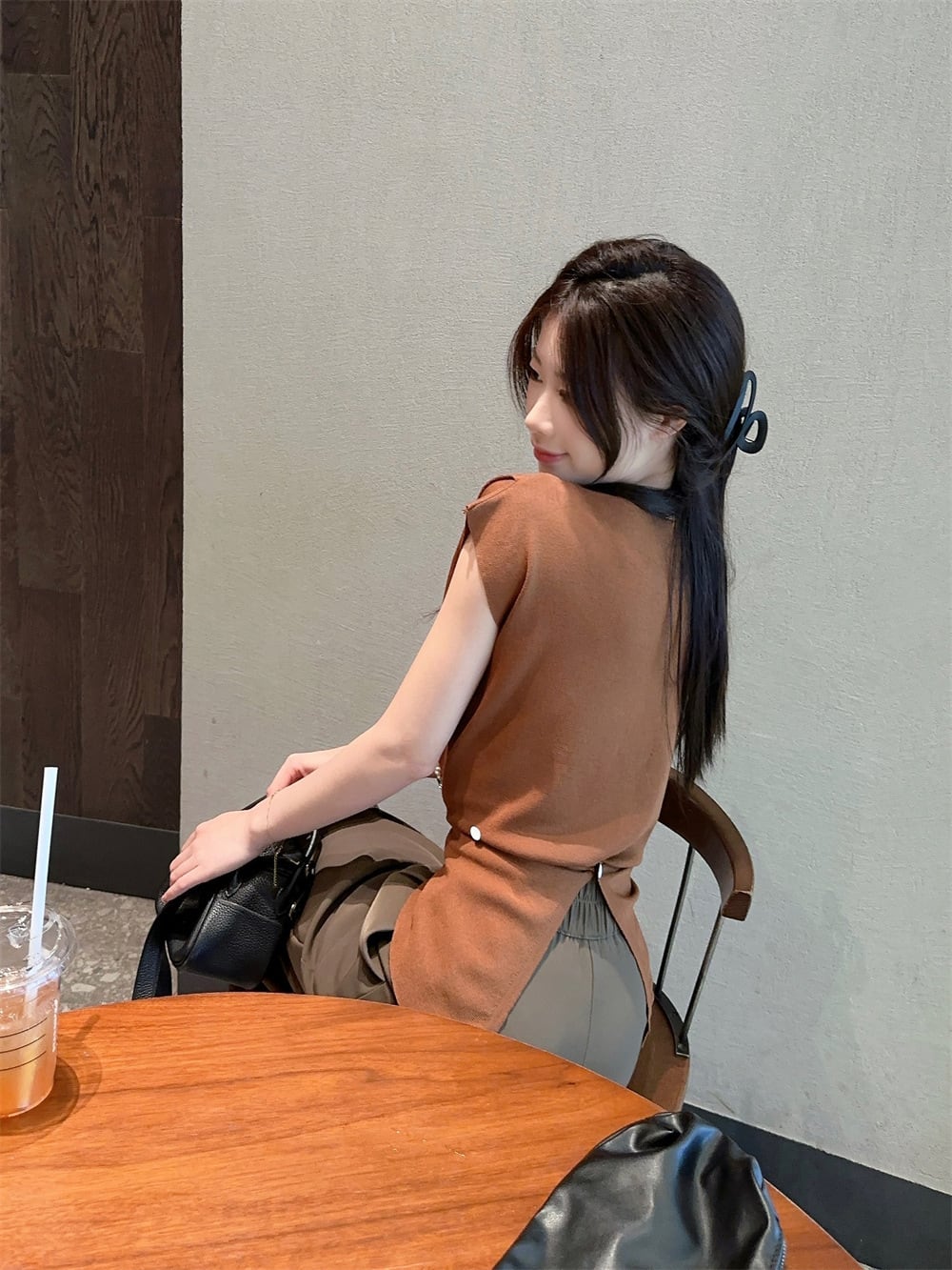 【set】ノースリーブトップス+ワイドパンツセット　M25104
