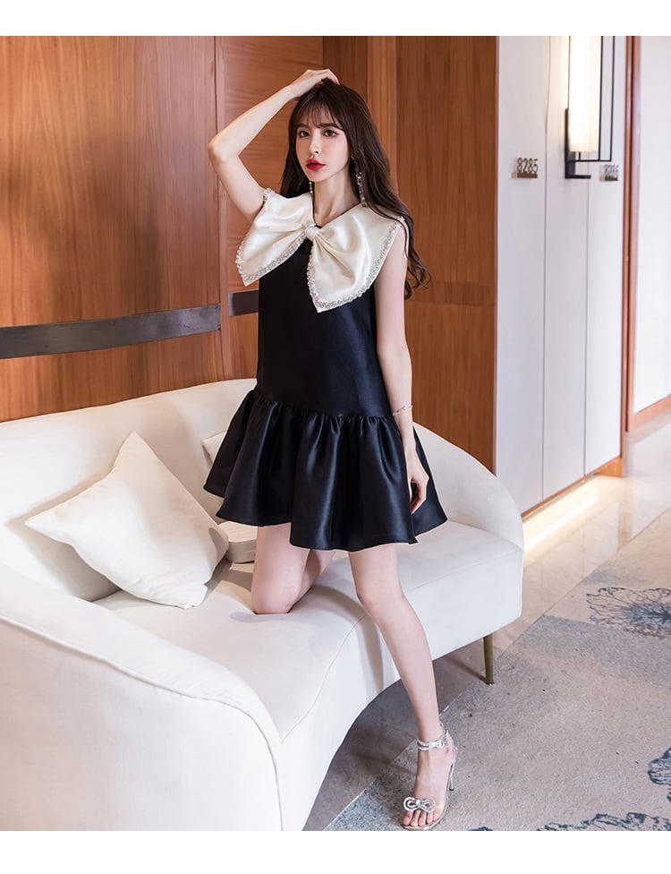 【dress】おしゃれ度高まるリボン付きデートワンピース　M16753