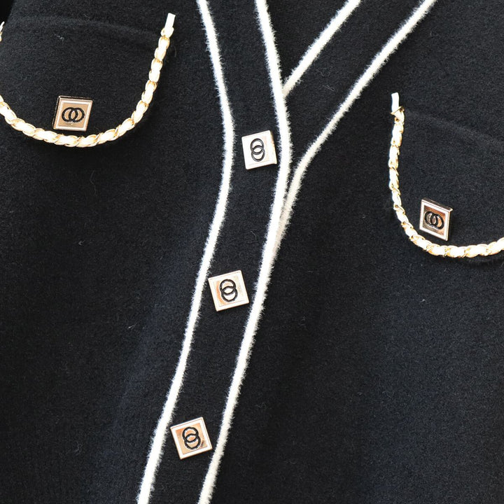 【outer】Vネックニットカーデ　M19095