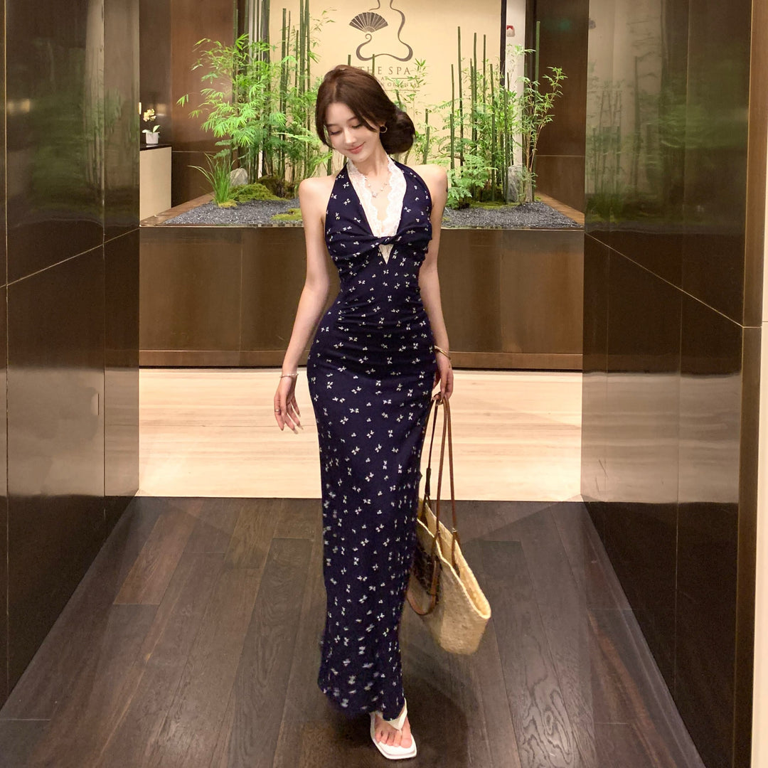 【dress】ホルターネック花柄ワンピース　N2999