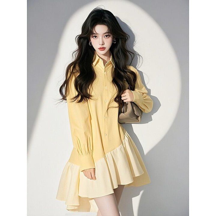 【dress】ドッキングシャツワンピース　M29474