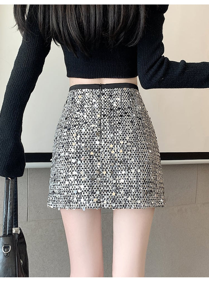 【bottoms】スパンコールスカート　M26148