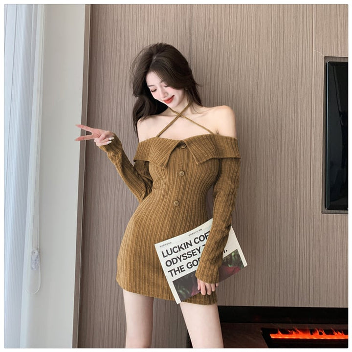 【dress】絶対欲しい ファッションセクシーワンピース着瘦せ　M16984