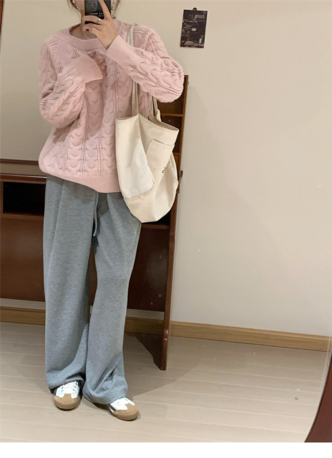 【tops】クルーネックニットセーター　M17980