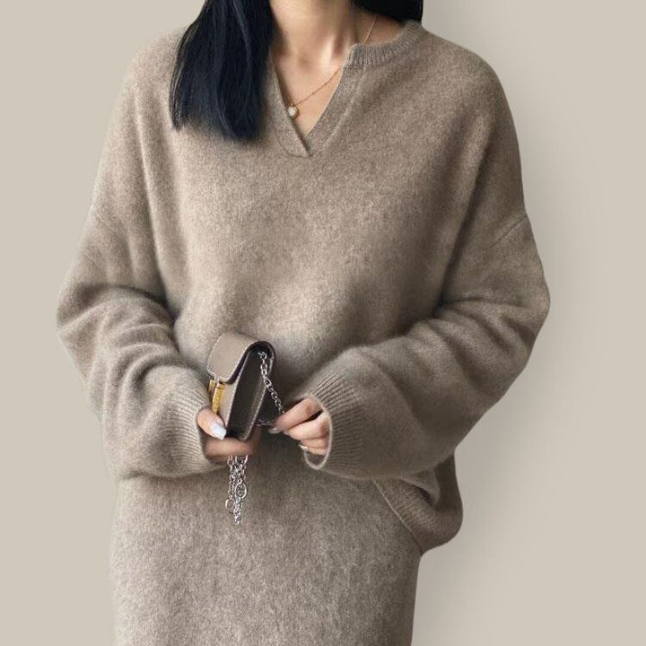 【set】ニットセーター×スカートセット　M19198