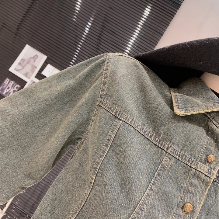 【outer】ファーデニムジャケット　M18119