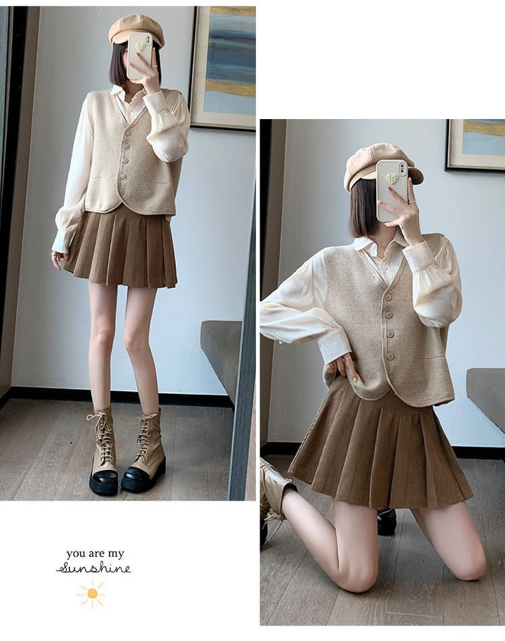 【bottoms】プリーツスカート　M26581