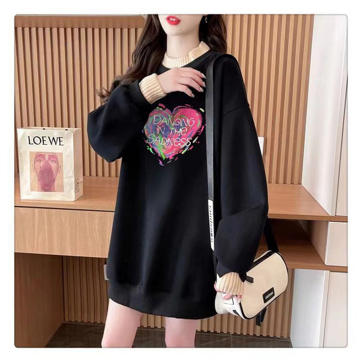 【tops】裹起毛プリントプルオーバー　M28815