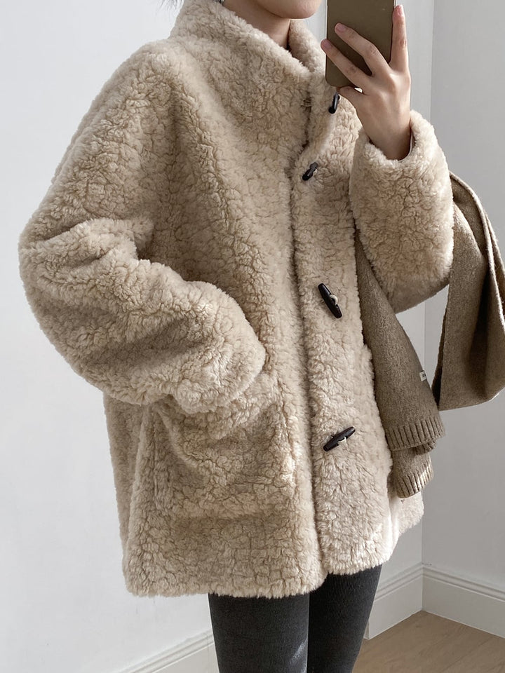 【outer】スタントカラーボアコート Q7371