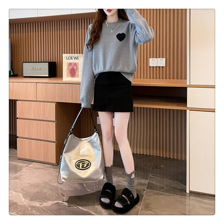 【tops】クルーネックニットセーター　M18596