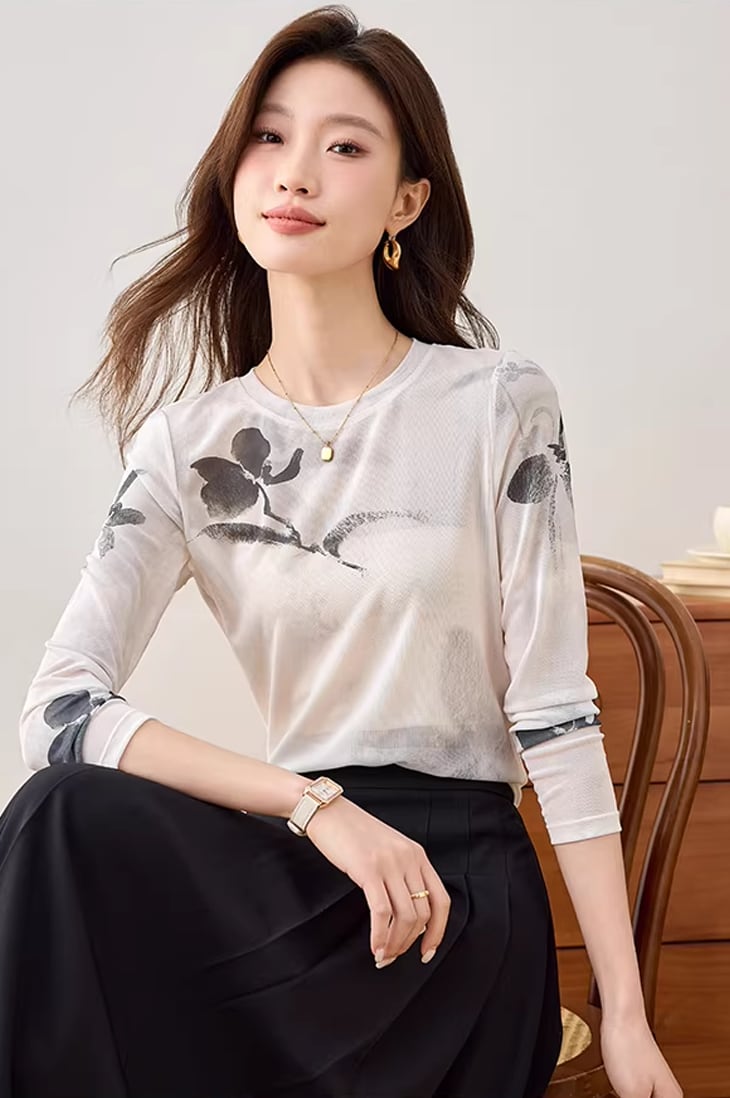 【tops】透け感トップス Q8230