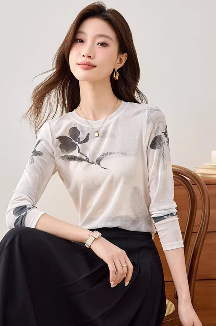 【tops】透け感トップス Q8230