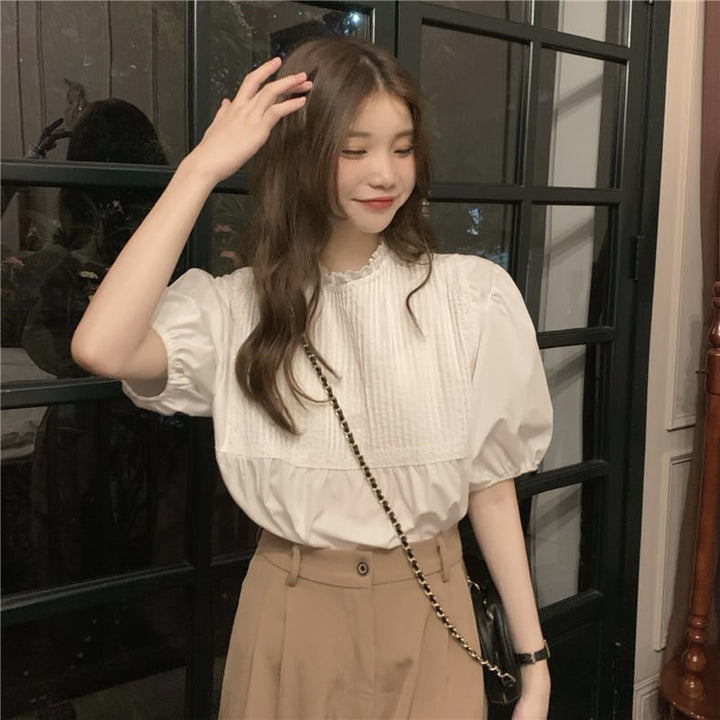 【tops】パフスリーブトップス　M25315