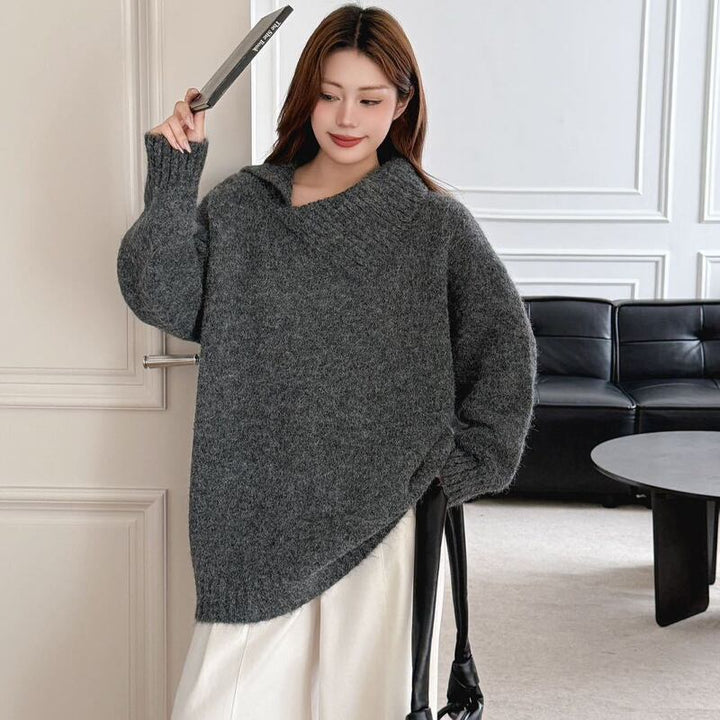 【tops】ハイネックニットトップス Q7252