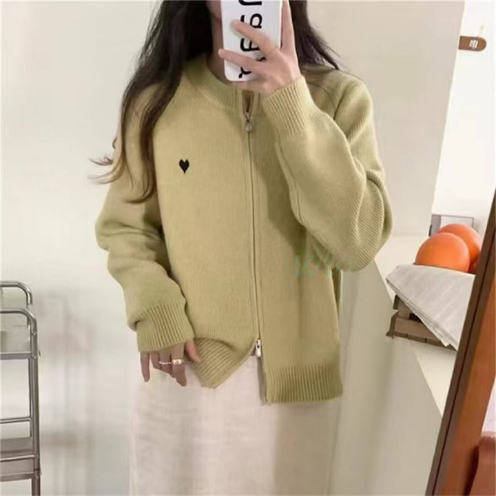 【outer】ファスナーニットカーデ　M26223
